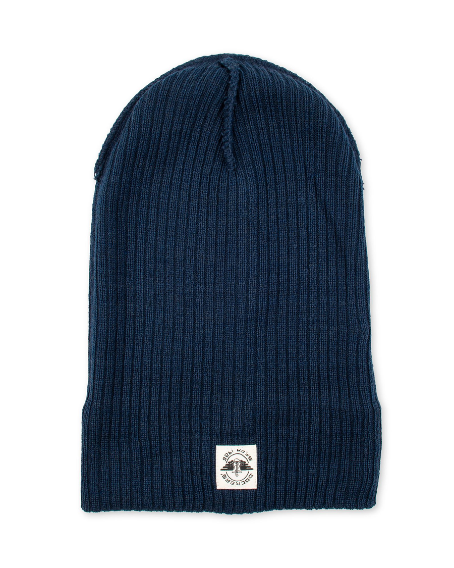 (image for) Popular Recycled Double Knit Ribbed Beanie w/ Woven Seasonal Graphic